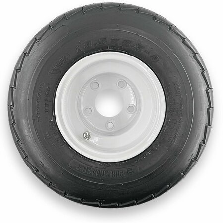 RUBBERMASTER - STEEL MASTER Rubbermaster 18.5x8.50-8 4 Ply Highway Rib Tire and 5 on 4.5 Stamped Wheel Assembly 599005